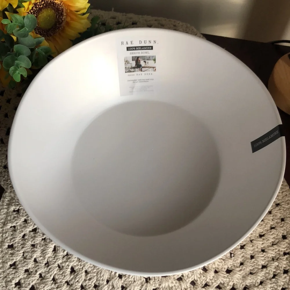Rae Dunn White 'DIG IN' Melamine Serving Bowl